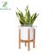 Modern Adjustable Bamboo Flower Pot wood plant stand