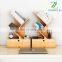 Hot-selling bamboo desktop organizer with drawer desktop with small bookshelves