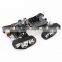 4WD Robot Tank Chassis Kit Black Chassis Shock Absorbing + 4pcs 12V 300RPM Motors with Encoder