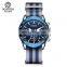 Ochstin 6117B Fashionable Nylon Quartz Watches Waterproof Chrono New Casual Wristwatch Mens