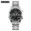 SKMEI 9121 Men Fashion & Luxury Stainless Steel Band Business Calendar Analog Waterproof Quartz Wrist Watches