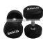Electroplating fixed rubber-coated cast iron black round dumbbells men's fitness home arm training commercial quality