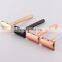 Men shaving matte rose gold double edge safety razor with replacement blades