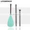 UICE 925g weight adjustable 3-piece fiberglass shaft green color nylon blade sup paddle for stand up inflatable paddle boards