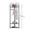 New Design Portable Hall Metal Wrought Iron 10 Hooks Entryway Coat Hanger Tree Hat Rack Stand