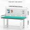Adjustable Height Robust Industrial Workbench With Pegboard and Cabinet for Engineering and Tool Storage