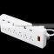 Factory Offer Wholesale Cheap Extension Power Plug USA 6 Gang Multi Socket USB