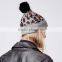 High quality fashion knit pattern trapper hat