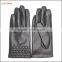 The most classic embroidery patterns ladies index finger touch screen leather gloves