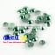 Green colors hot fix rhinestuds half round domes pearl