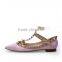 Guangzhou Wholesale Ladies Casual Flattie Shoes Adjustable Straps Sling Back No Heels Footwear Stud Flat Shoes Women