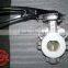 Handle Operated PTFE lined wafer Butterfly Valve SS304