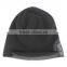 custom men's knit slouch beanie with flat brim