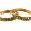 Indian Bollywood Traditional Party Wear Gold Plated Polki Openable Bangle