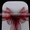 cheap and fancy organza chair sash , organza chair hood, organza chair band wedding decoration