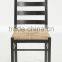 Rustic Wooden Home Useful Webbing Seat Black Armless Dining Chair/ Restaurant Chair(New Product)