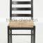 Rustic wooden home useful Webbing seat Black armless dining chair/ Restaurant chair(New Product)