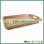 Polished bamboo wood food serving tray
