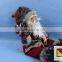 Majestic Sitting Santa Claus Christmas Figure with Gift Bag