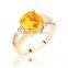 Less than 1 dollar imitation amber jewelry rhinestone gemstone finger ring