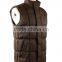 Men's 100% nylon fabric outdoor warm cotton padded stand collar a sleeveless jacket
