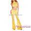 White Lace Halter Top and Bell Bottom Set formal pant suits for weddings