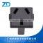 Flat international standard plug socket