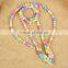Fashion charm jewelry candy color diy acrylic children necklace
