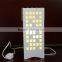 Home decorative fashionable carved color change wood table lamp