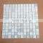 cheap 1 inch statuary white square marble mosaic tile flooring for bathroom