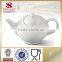 Home Decorative white tableware ceramic kettle and tea pot set for daily use