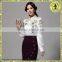 Philippine Silk Satin Flower Printed Mature White Collar Shirt