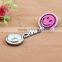 Cute Smile Face Clip On Fob Brooch Nurse Pendant Pocket Quartz Watch For nurse gift