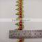 fancy vintage pyramid red upholstery lace gold metallic braid trim