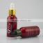 Hot selling 30ml red essential oil aluminum bottle with dropper cap and screen painting customed wholesales