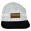 Promotional Custom Stripe 5 panel snapback cap hat