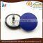 metal jeans button covered genuine blue leather