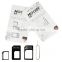 Nano SIM Adapter For Iphone 6 5 Samsung android mobile phones From Nano to Micro Mini Sim With Retail