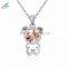 Wholesale dubai jewelry Austrian crystal sprout of bear pendant necklace