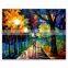Hot selling streetscape knife oil painting on canvas