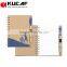 Hardcover style cheap paper notebook with pen loop and elastic band