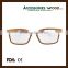 vintage style wood eyewear wholesale clear glasses wooden RX glasses for student