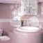 LJ JY-P-W07 Pink Glass Decorative Mosaic Pattern Living Room Wall Ideas