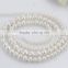 4-10mm AA grade white semi round fresh water graduated pearl strand wholesale