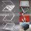 Foldable aluminum leaflet holders acryilc lit stand with protective hard case