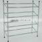 4 Tier metal chrome plated storage shoe rack