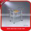 With Two Layers stainless steel food serving trolley