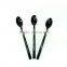 spork knife fork spoon set Black color disposable plastic spoon and fork