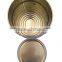 Color printing tinplate round golden color inside bucket