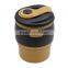 350ml Folding Silicone Coffee Cup Travel Mug Brithish Black Tea Cup with Storage Lid